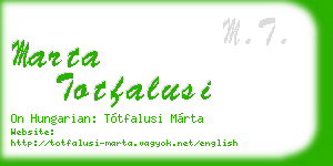 marta totfalusi business card